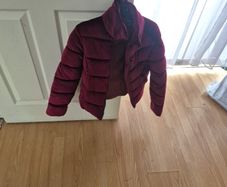 Wine velvet jacket 11-12 yrs
