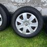 VW POLO ,3 steel rims with good tyres & 4 VW polo hub caps Image 3