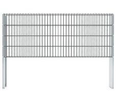 2D Gabion Fence Galvanised Steel 2.008x0.83 m 2 m (Total Length) Grey