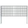 2D Gabion Fence Galvanised Steel 2.008x0.83 m 4 m (Total Length) Grey Image 2