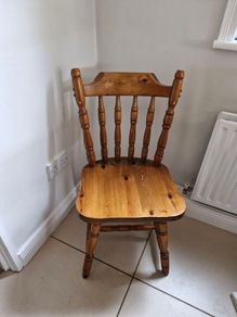 4 x Vintage  Pine Kitchen Chairs