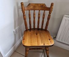 4 x Vintage  Pine Kitchen Chairs