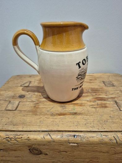 Tobermory Distillery branded stoneware water jug from the Isle of Mull.