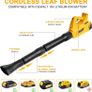 Cordless Leaf Blower for Dewalt 18V Battery, 6 Speeds Handheld Electric Air Blower Powerful for Garden Lawn Care Leaf Snow Blowing,Car Computer Dust Cleaner (Tool Only,no Battery) Image 2