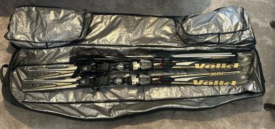 Volkl Energy Ski Package Tecnica Boots UK 8, Skis, 3 Poles and Bag