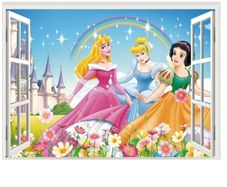 Cartoon Princess Wall Stickers For Kids Room, Girls Bedroom, Wall Decoration, Door, Window Sticker