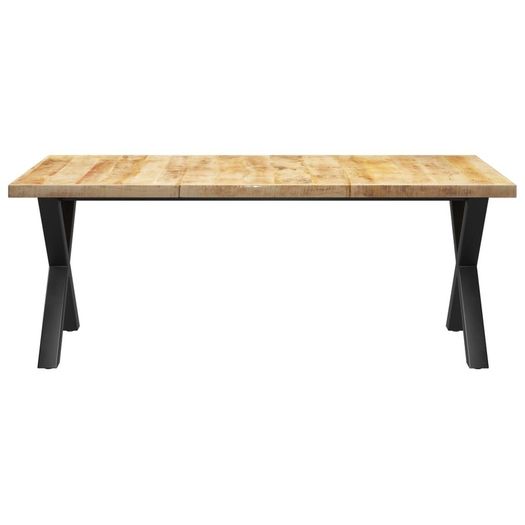Dining Table with X-shaped Legs 200x100x77 cm Solid Mango Wood