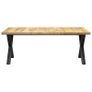 Dining Table with X-shaped Legs 200x100x77 cm Solid Mango Wood Image 4