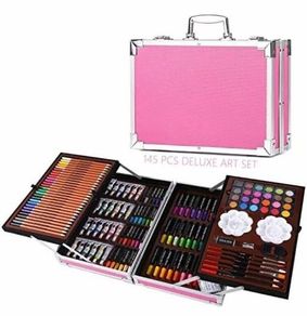 NEW SALE | 145 Pcs Professional Art Set - Deluxe Art Set Artists Sketching & Colouring Case (MULTIPLE COLOURS)