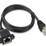 Short 30cm RJ45 Male to Female Screw Panel Mount LAN Cable Ethernet 8pin Network Image 2