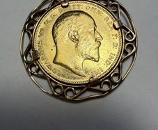 1902 Edward VII Gold Sovereign.9k Mount