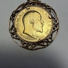 1902 Edward VII Gold Sovereign.9k Mount
