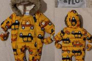 Waterproof Warm Fleece lined hooded SnowSuit &amp; Mitten set