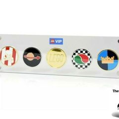 LEGO VIP Coin Set Complete All 5 Coins with 5-Coin Display Case Brand New Hard To Find With All 5 Coins