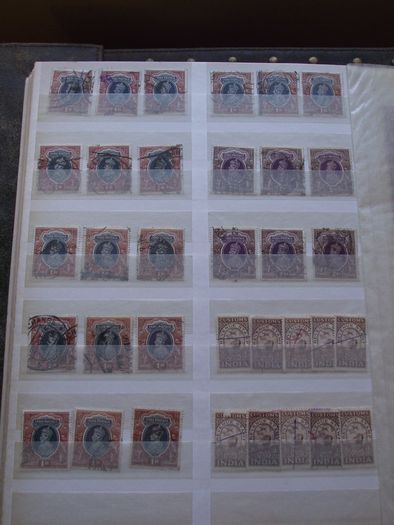 A big collection of Stamps from India, presented in the stock book