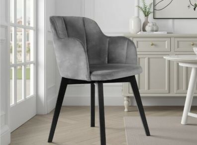 Stockholm Modern Bucket Chair with Channel Tufting