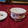 Royal Imperial Fruit Garden Finest Bone China Gold Gilt Two Handled Sugar Bowl With Lid And Underplate Made In England Image 5