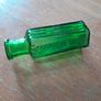Antique Miniature Green Glass Poison Bottle. Victorian 1/2 oz Size (70mm) NOT TO BE TAKEN. Image 6