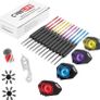 SALE | Steel tip Darts set 22/28g With Aluminium Shafts(4 Colors)+16 Protectors and Flights+Sharpener+Tool,12 Packs(4 Sets) for 4 Beginners Image 6