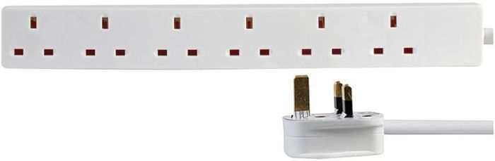 PRICE REDUCED FROM 25 TO SELL!! Very Safe and High Quality Surge Protected 6 Gang 10m White Extension Lead