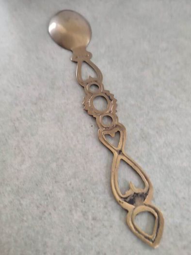 Vintage Brass Celtic Love Spoon