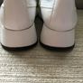 Flat white leather wedge shoes --- size 38 Image 4