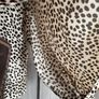 Animal print blouse - cream and black Image 5