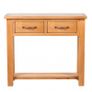 Console Table with 2 Drawers 83x30x73 cm Solid Oak Wood Image 4