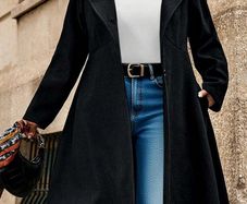 Black Coat size 20 + matching gloves, hats & scarves available