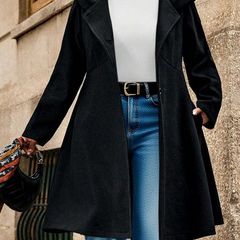 Black Coat size 20 + matching gloves, hats & scarves available