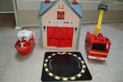fireman sam fire station and fire engine