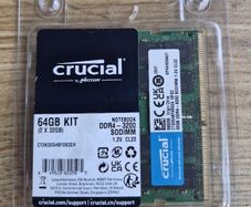 Crucial Ram - Ddr4 - Kit - 64 Gb: 2 X 32 Gb - So-dimm 260-pin - 3200 Mhz / Pc4-25600