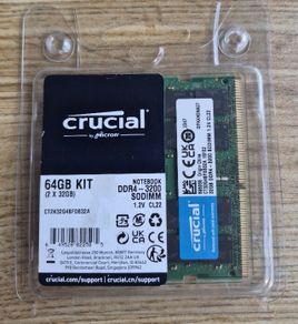 Crucial Ram - Ddr4 - Kit - 64 Gb: 2 X 32 Gb - So-dimm 260-pin - 3200 Mhz / Pc4-25600
