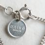 Vintage Sterling Silver 925 White Pearl and Crystal Necklace - Bridal Drop Pendant length 18" - 13,4g Image 6