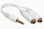 3.5mm stereo headphone splitter lead Gold Plated