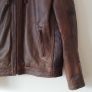 Mens Tan leather Echtes Leder biker style jacket size M heavy FREEPOST Image 6