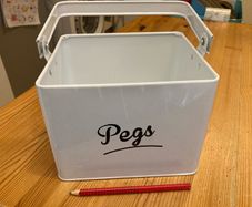 Metal Clothes Peg Pail