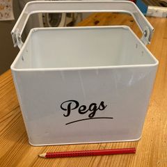 Metal Clothes Peg Pail