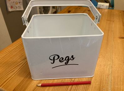 Metal Clothes Peg Pail