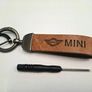 1x Mini Leather Vehicle Car Key chain Keychain Key Fob Key Ring Car Accessories Image 3