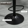 NEW SALE | Brown Leather Bar Stools, Armless, Upholstered, Large Round Base, Image 4