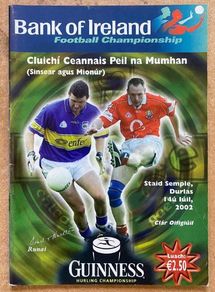2002 Cork v Tipperary - GAA Munster Senior Football Championship Final Programme