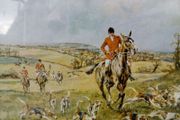 Hunting print , George Wright, vintage print