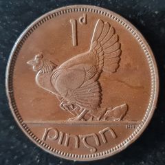 1935 Ireland Penny Coin