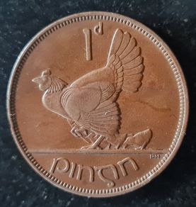 1935 Ireland Penny Coin