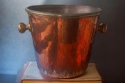 Heavy brass ice bucket antique, takes 3 champagne bottles, D18