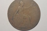 UK 1 penny coin