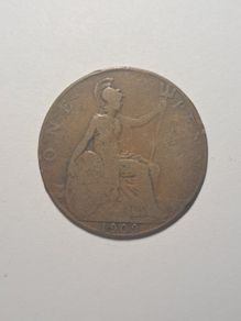 UK 1 penny coin