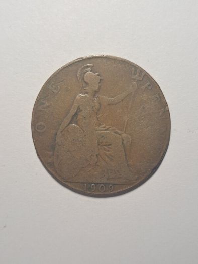 UK 1 penny coin
