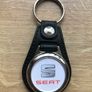 Leather Seat key ring with trolley token Image 10